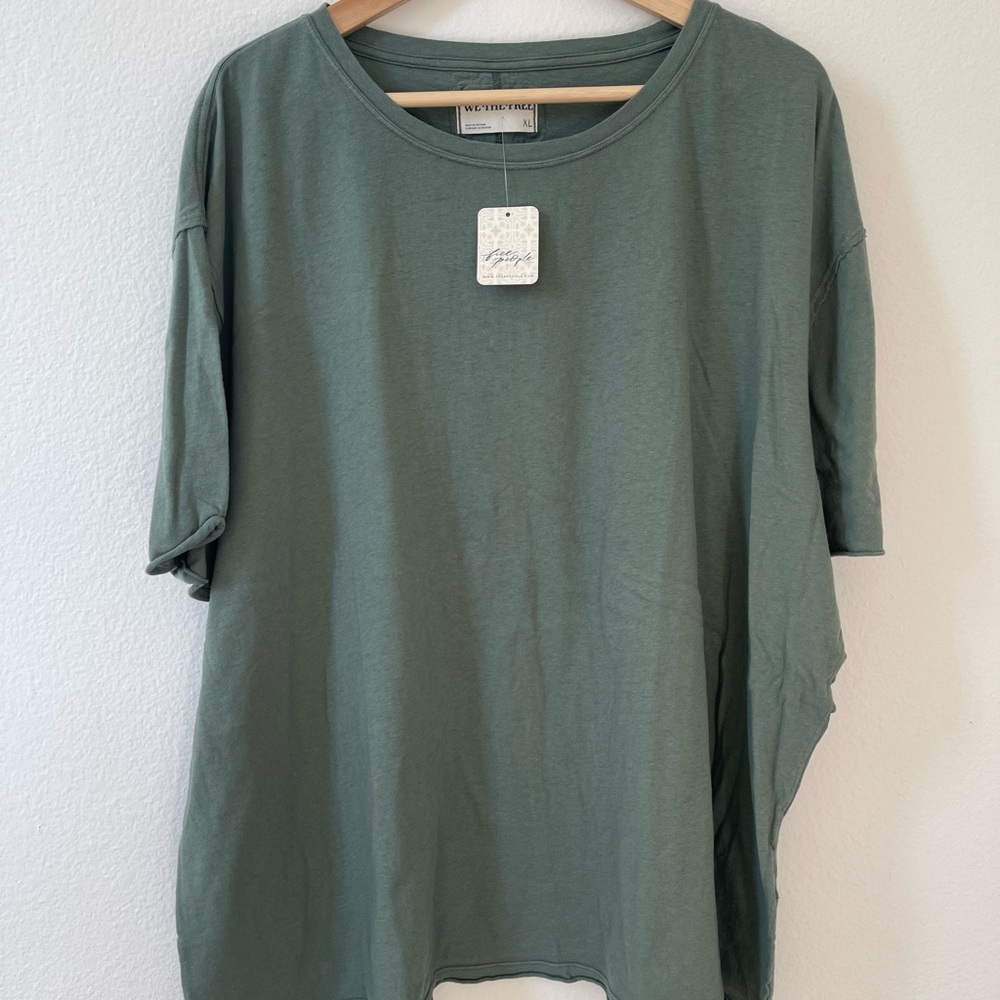 NWT We The Free Sage Green Short Sleeve Tee